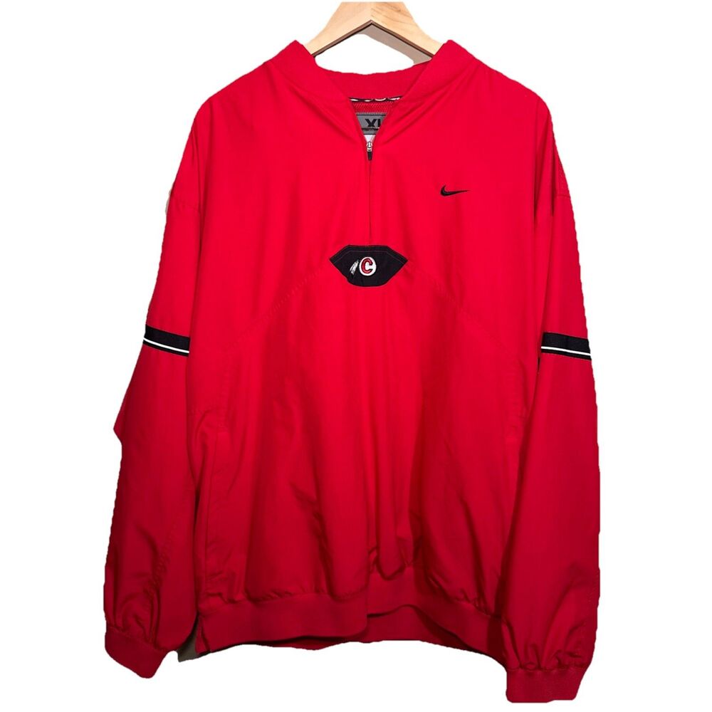 Nike Kansas City Chiefs 1/4 Zip Pullover Pocket XL Coat Jacket Football